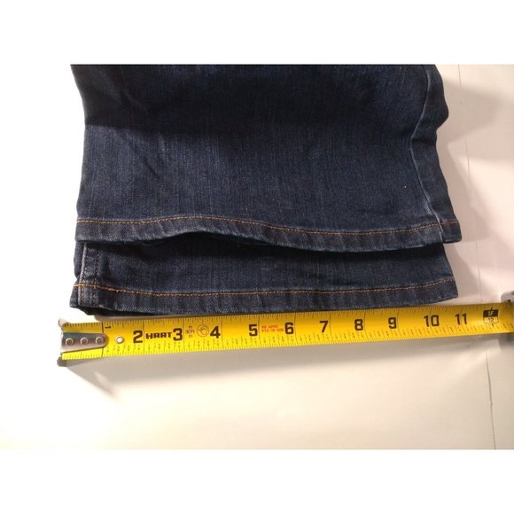 Duluth Trading Jeans Womens 24x31 Dark Blue Straight Leg Curvesetter Waistband - Picture 4 of 5